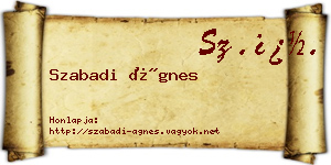 Szabadi Ágnes névjegykártya